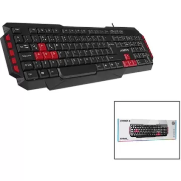 Kb-G7-Armor USB Kablolu Oyuncu Klavye Renkli Oyun Tuşlari - Multimedya Tuşlari 150CM